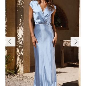 Elegant Blue Maxi Dress